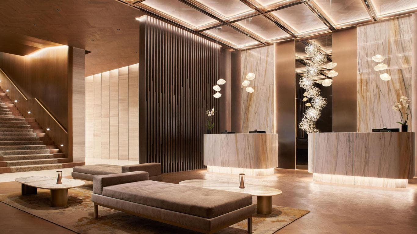 Marble reception lobby